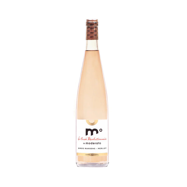 Merlot & Gros Manseng roséwijn zonder alcohol 0,5% - De Revolutionaire Cuvée van Moderato