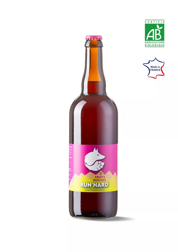 RODE VRUCHTEN bier zonder alcohol 75cl - RUN'HARD