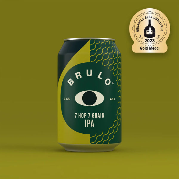 Brulo 7 Hop 7 Graan IPA bier zonder alcohol 0,5%