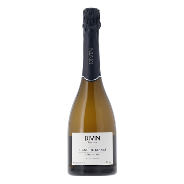 Mousserende wijn Chenin blanc Divin Vigneron Blanc de Blancs alcoholvrij 0,5%