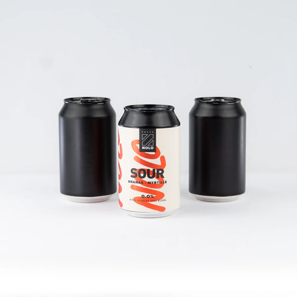 PRIZM NOLO Zuur bosbessen-ananasbier zonder alcohol 0%