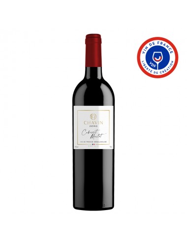 CHAVIN ZERO Cabernet & Merlot rode wijn - Alcoholvrije Franse wijn 0,0%