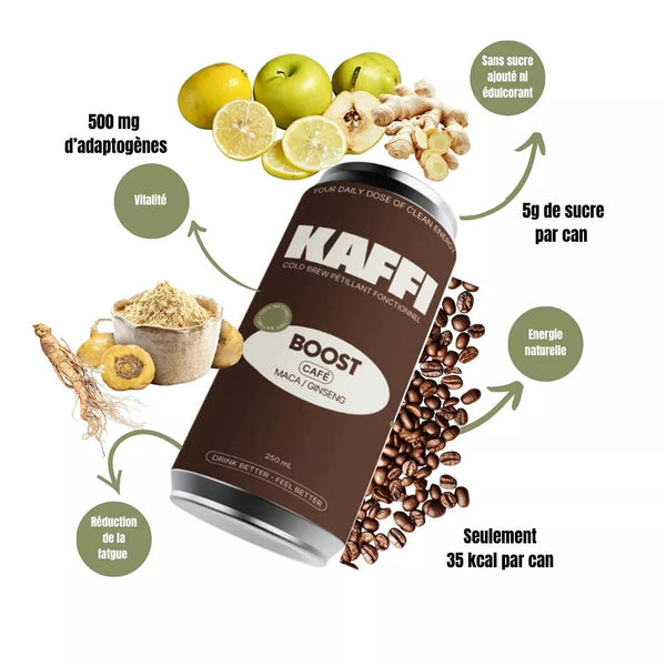 BOOST CAFÉ energiedrank: Maca & Ginseng - Drink Kaffi