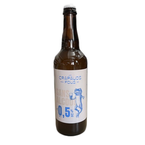 Les Crapauds Fous witbier 0,5% - 75 cl
